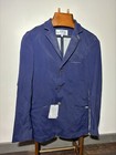 Mens Alessandro Albanese Made In Italy  Easy Care Navy Blue Coat  Size Small