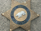 Brass Star  Plaque Los Angeles County Deputy Sheriff California Bear Sign