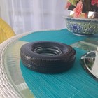 Original Vintage Goodyear Rubber Tire Ashtray Glass Bottom 6  1 2 Inches Around