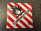 Dot Hazard Class 4 - Flammable Solid Labels - 4  X 4   20 Per Pkg 