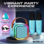 Mini Karaoke Machine Portable Bluetooth Karaoke Speaker With 2 Wireless Mics