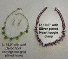 Handmade Beaded Necklace Set  Glass Beads And One Free Necklace