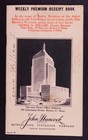 1940 s John Hancock Life Insurance Co 4 Weekly Premium Receipt Books C346