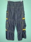 Macgear Wide Leg Cargo Pants 90s Rave Baggy Blue Black Skate Y2k 30 X 32