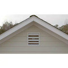 Gable Vent Automatic Shutter Louver Square White Aluminum 19 25 In  X 19 25 In a