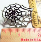 Spider And Web Pin Vintage Biker Vest Hat Collectible Old Arachnid Pinback