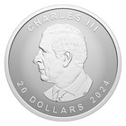 Canada  20 Pure Silver Coin Sml Ultra High Relief Maple Leaf  2024 Reverse Proof