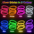 100 Pcs Glow Sticks Bulk Party Favors  8  Glow In Dark Party Supplies  Sticks