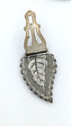 Vintage Art Deco Leaf Dress Clip Pot Metal Rhinestone 1930s