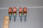 D5   Lot 4 Casters Wood Furniture Casters Grip Neck Caster 1-1 4    Antique Style