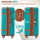 3 Piece Luggage Sets  Expandable Abs Hardside Suitcase With Double