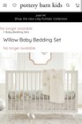 Pottery Barn Kids Baby Willow Crib Bedding Set Quilt Sheet Retired  new 
