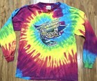 Aerosmith Rockn Roller Coaster Shirt Disney World Tie Dye Ls Large Distressed