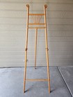 Antique Victorian Stick Ball Bent Wood Oak Easel Art Stand Vintage 1892