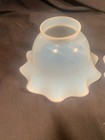 Vtg Pair Of White To Blue Opalescent Glass Electric Lampshades Lamp Shades Glows