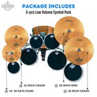 7-pcs New Sultans Series Drum Cymbal  5-pcs Low Volume Cymbal Set - Golden 