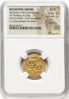 Gold Heraclius Constantine 613-641 Ad  Byzantine Empire 4 5 Av Solidus Coin  Ngc
