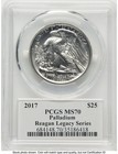2017 Palladium Eagle 1 Oz Reagan Legacy Series Michael Reagan Pcgs Ms70