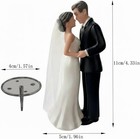 Romantic Wedding Bride   Groom Cake Topper Vintage Elegant Couple Figurine Decor