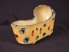 Extremely Rare Large Antique C1790 Childs Cradle Pratt Ware Yellow Ware