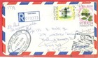 St Lucia 5 Stamp Overprint Official On 2 Registered Cover To Usa