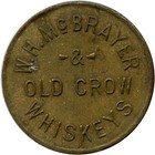 Corvallis Oregon Or T  Whitehorn Saloon Old Crow Whiskey Good For 5   Trade Token