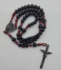The Catholic Woodworker Handmade Wooden  St  Michael  valor   Rosary  New
