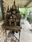 Antique Wood Cathedral Birdcage