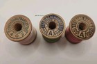 Lot Of 3 Vintage Wooden Thread Spools Belding Heminway Bartlett Silk Nylon 