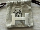 Hermes H 32mm Silver Matte Belt Buckle