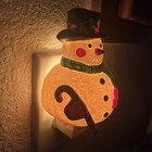 Gift Innovations Christmas Nite-lite Snowman Porcelain Plug Light Sensor Nos