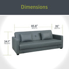 Mia Microfiber  Multi Position Bedroom  Living Room  Or Office Futon Sofa Sleepe