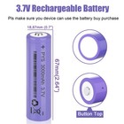 8pack 3 7v 3000mah Li-ion Rechargeable Battery Button Top Cell For Flashlight