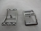 Pair Conway Buckles Jeremiah Watt Stainless Steel Floral Black Horse Tack Reins