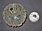 Antique Sterling Silver Top  Cut Glass Decorative Dresser Vanity Jar  2 3 4 