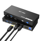 Mt-viki 2 Port Hdmi Kvm Switch 4k 60hz Usb 3 0 For 2pcs W desktop Controller