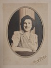 Vintage Loring Studios Portrait Sepia Photo Young Woman Folder Mount Oval