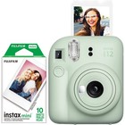 Fujifilm Instax Mini 12 Instant Film Compact Camera Holiday Bundle  Mint Green