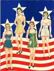  original   Vintage Uncut 2001 Wacs   Waves Paper Dolls nostalgic excellent Cond