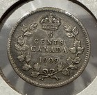 1909 5 Cents Canada 5c Silver Coin Edward Vii - Xf Detail