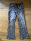 Ymi Girls Size 14 Bootcut Jeans Blue Denim Embellished Flap Pocket Stretch