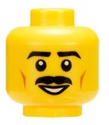       new Lego Male Guy Boy Man Minifig Minifigure Head People Face Thick Moustache