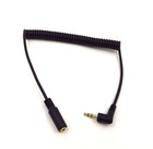 3ft Gold Plated 3 5mm Male To Female Aux Audio Stereo Input 90 Degree Spring