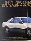 1987 Chrysler Lebaron Two Page Print Ad