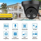 Vikylin 12mp 8channel 8mp Ir Night Vision Turret Camera Mic 4k Cctv Security Lot