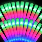 Lot Flashing Led Foam Sticks Multi Color Glow In Dark White Batons Light Concer