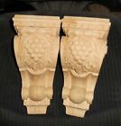 Vintage Large Solid Oak Corbels Beautiful Grapes Victorian Design Nr