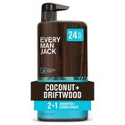 2-in-1 Daily Shampoo   Conditioner For Men - Coconut   Driftwood  24oz  Nourishi