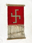 Navajo Germantown Rug On Loom With Whirling Log Design