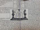 1815 Masonic Calendar Biblical Broadside Freemasons Jesus Symbols Antique Bible